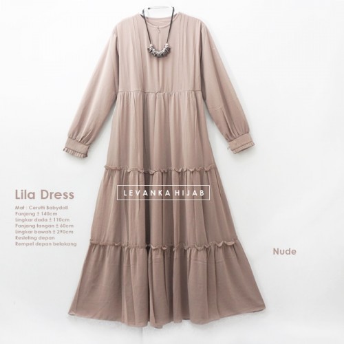 GAi-021 Lila Dress - Gamis Polos Ceruti Babydoll